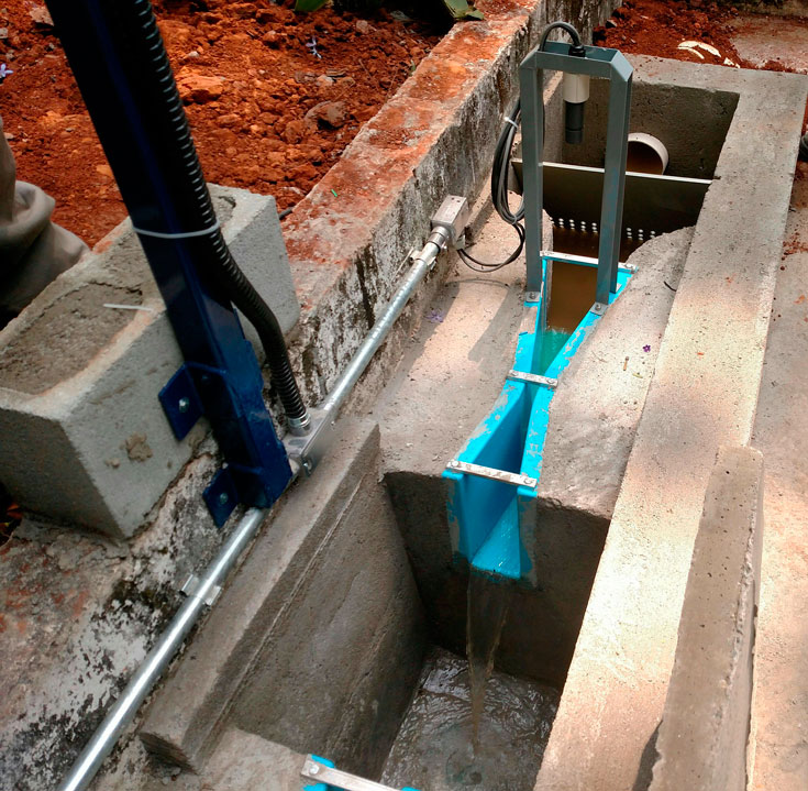 Calha parshall tratamento de esgoto